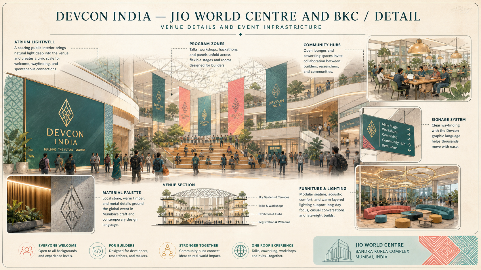 Devcon India deep diagram plate: Jio World Centre and BKC / Detail.